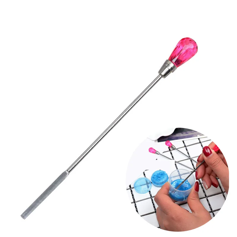 

Pigment UV Resin DIY Crafts Jewelry Making Tools Powder Spoon Stirring Bar Bubble Needle CX17