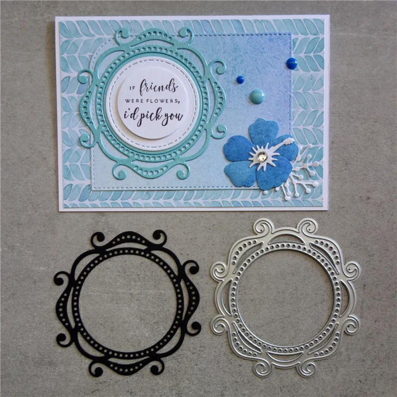

GJCrafts Circle Frame Dies Metal Cutting Dies for Card Making Scrapbooking Embossing Cuts Stencil Wedding Birthday New 2019 Dies