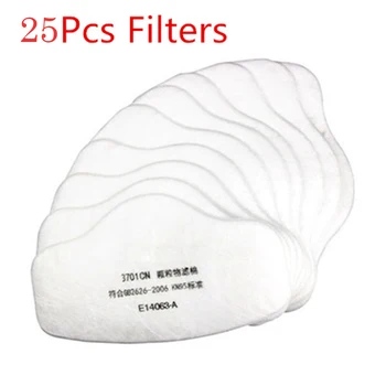 

Half face Dust mask 25pcs 3701 filter cotton Natural rubber Gas Smog Protective Safety Practical