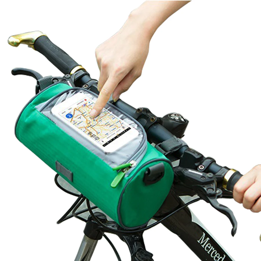 Large Bicycle Bags Handlebar Front Tube Waterproof Bike font b Phone b font Bag Touch screen