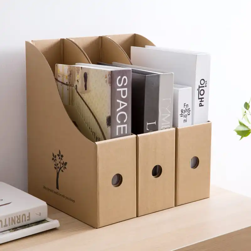 Home Book File Folder Desktop Storage Box Paper Bookshelf Desk