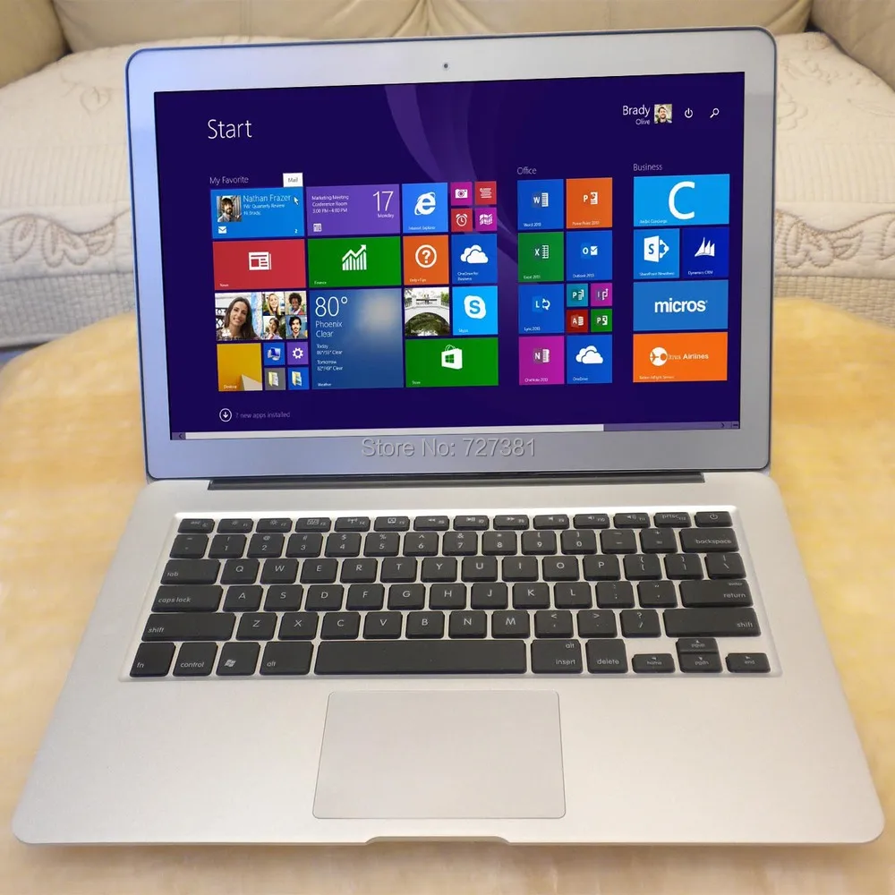 Ultrabook i5 8GB RAM 128GB SSD cpu Intel Laptop Metal Silver Thin Light Fast Windows 10 13.3inch AZERTY Spanish Russian Keyboard