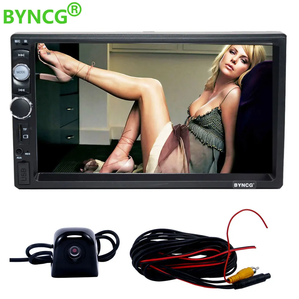

BYNCG Autoradio 2 Din Car Radio Double MP5 Player Touch Screen Panel FM USB AUX Bluetooth with Rear View Camera 13 Model Choose