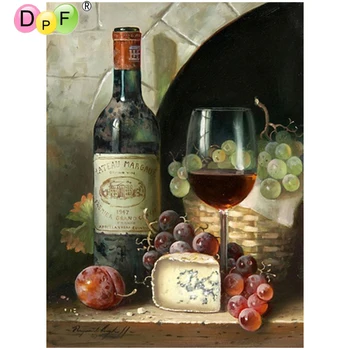 

DPF DIY Grape wine 5D diamond mosaic kit square crafts diamond embroidery wall painting home decor diamond painting cross stitch