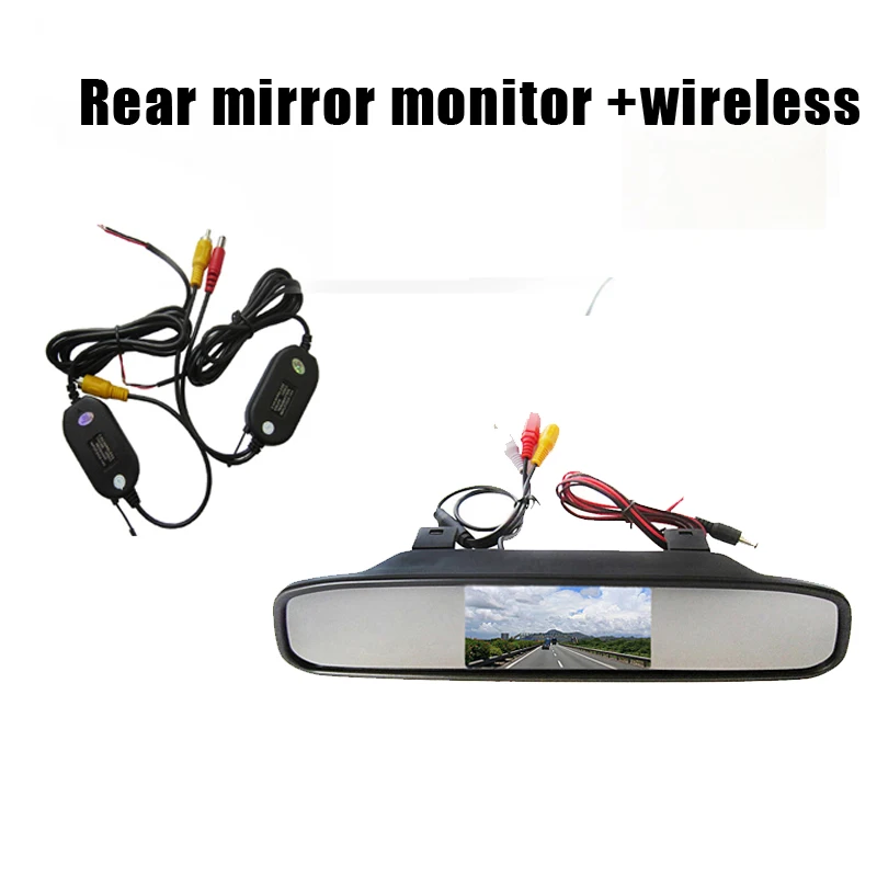 

Video transmitter& receiver Wireless 2.4 GHz transmitter/receiver set ( Vehicle voltage12 Volt) Screen rear mirror monitor