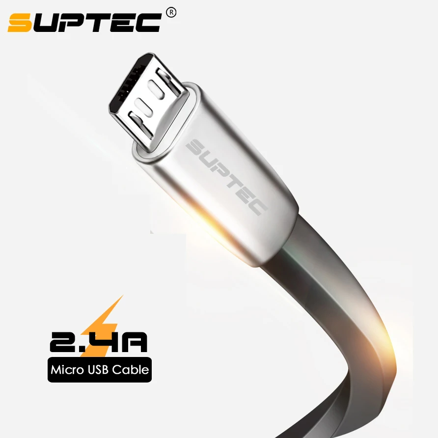 

SUPTEC Micro USB Cable, Zinc Alloy Fast Charging USB Cable Android Phone Data Sync Charger Cable for Samsung Xiaomi Huawei ZTE