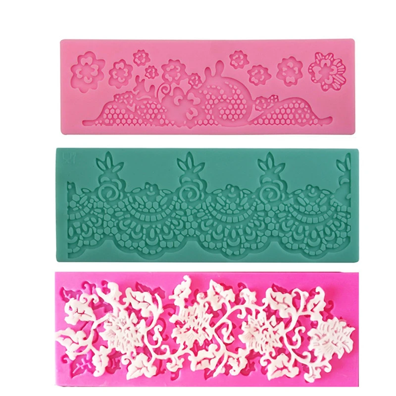 Small Lace Flower Baking Mat Silicone Mould DIY Fondant Cup Cake Decor Tool BM Small Lace Flower Baking Mat Silicone Mould DIY Fondant Cup Cake Decor Tool BM