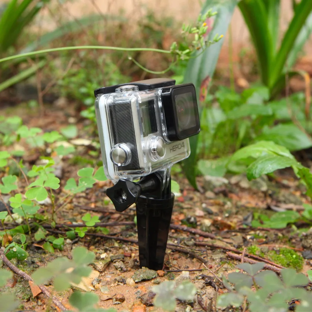 Ground Spike Mount Mini Tripod Pole Stake Anchor Hand Grip Holder For Gopro Hero 33+45 Session Xiaoyi Action Camera (8)