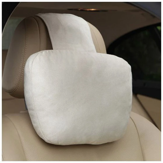 

Softest Auto Car Neck Pillow - Plush Headrest Support Cushion for Pain Relief -beige