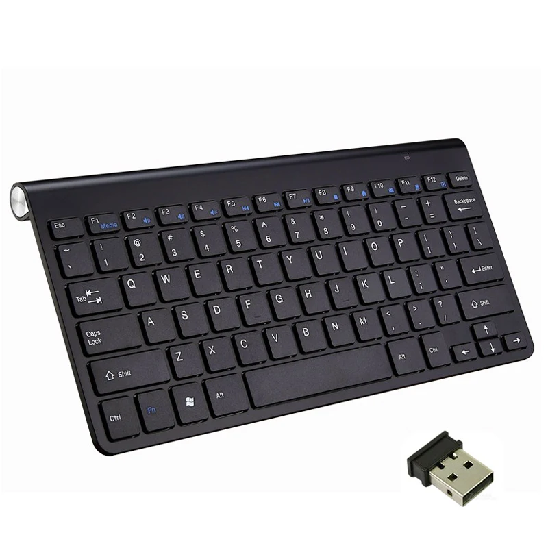 

Hot Sale 2.4G Wireless Keyboard English Noiseless Ergonomic Ultra Slim Keyboard for Android Phone Tablet PC Computer Desktop