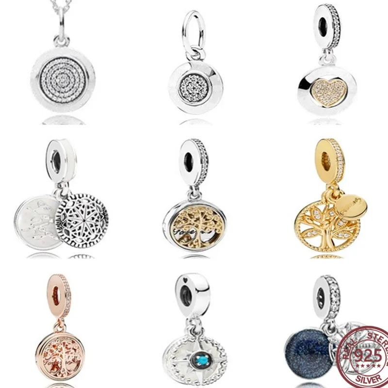 

Heart and Key pendant 925 silver for women rose gold DIY charm Good quality original 1:1 luxury jewelry wholesale price