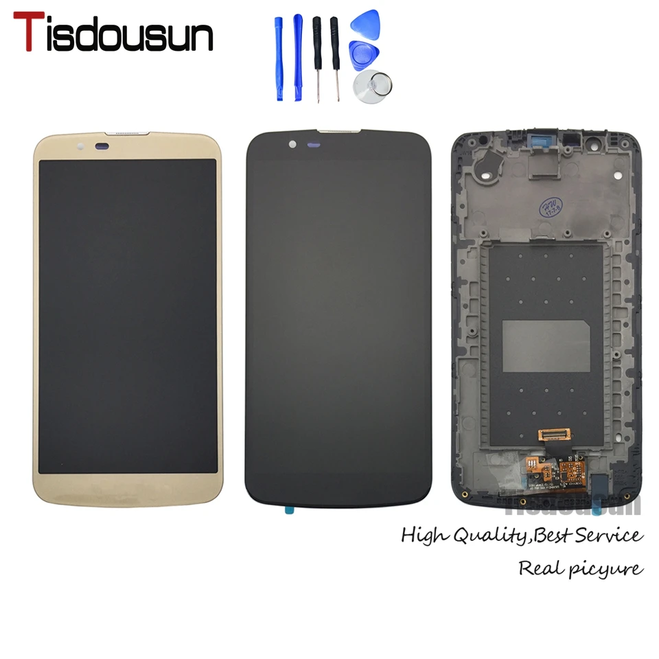 Для LG K10 ТВ K430 K410 ЖК-дисплей Экран Дисплей с сенсорным дигитайзер Рамка рамкой