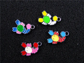

AE724 Mix Color 100Pcs Alloy Metal Enamel Scorpion Charms Pendant 20x13mm