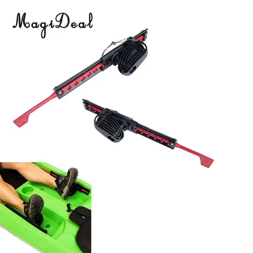 MagiDeal 1 Pair Durable Kayak Canoe Boat Adjustable Rudder Control Footrest Foot Brace Pedals Paddling Boards Rafting Access