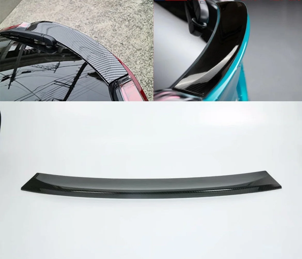 

Rear Tail Spoiler Trim for Toyota C-HR CHR 2017 2018 Carbon Fiber Look Back Wing