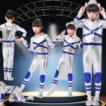 Детский костюм космонавта для мальчиков, костюм космонавта, нарядный костюм, костюм робота, космонавта, шоу для выступлений в космосе