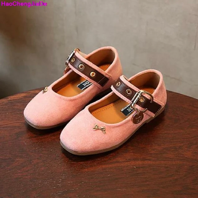 HaoChengJiaDe Girls Princess Shoes Girls Leather Rubber Shoes Sweet Bow ...