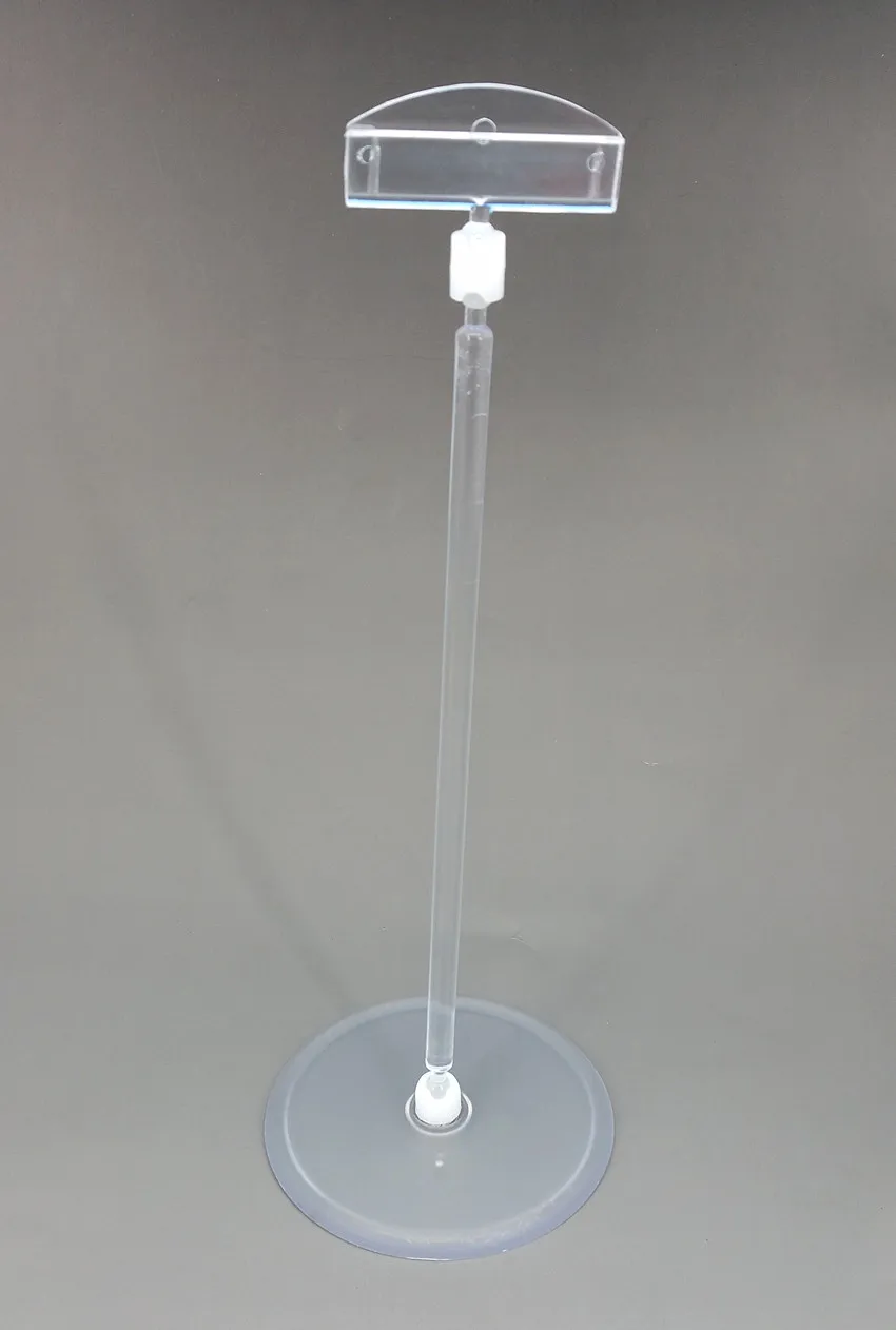 Прозрачный поп пластиковый дисплей вывеска бумажная рекламная карта ценник держатель Клип Стенд с круглым основанием высота 245 мм 20шт