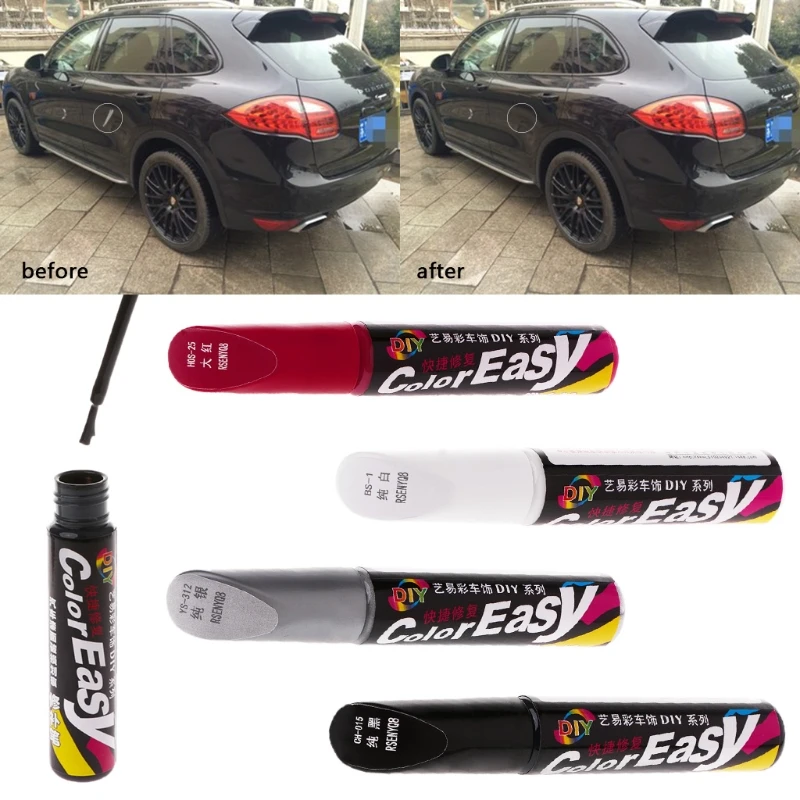 Автомобильная краска для ремонта царапин, водостойкая ручка-маркер для краски, уход за протектором автомобильных шин, уход за автомобилем, черный, белый, красный, серебристый