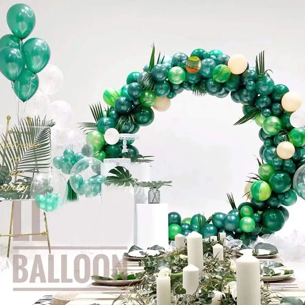 Forest Theme Party Decoration 148pcs10in Green And Transparent