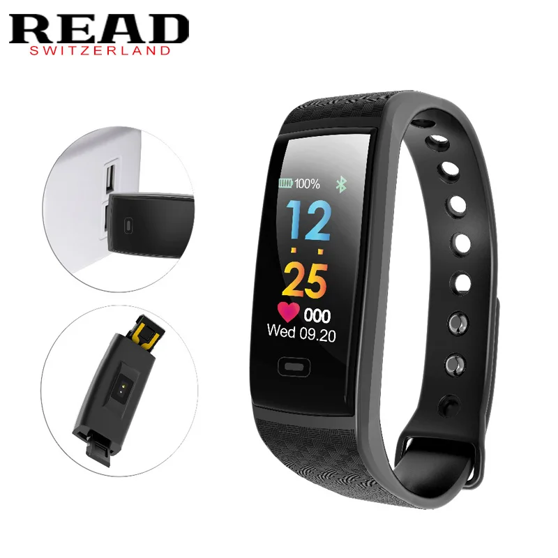 

READ R17 Smart Bracelet Waterproof ECG Real-time Minitor Dynamic Heart Rate Sport Fitness Wristband Support USB-charge Smartband