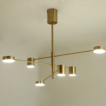 

Gold Lampshade Pendant Lights LED Hanging Spotlight Lamp GU10 Nordic Modern Design for dinning room metal suspension luminaire
