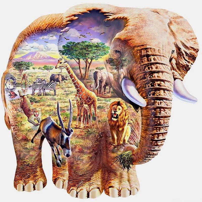 

5D DIY Diamond Painting Full Square Animal World Elephant Embroidery Rhinestone Cross Embroidery Diamond Home Decoration