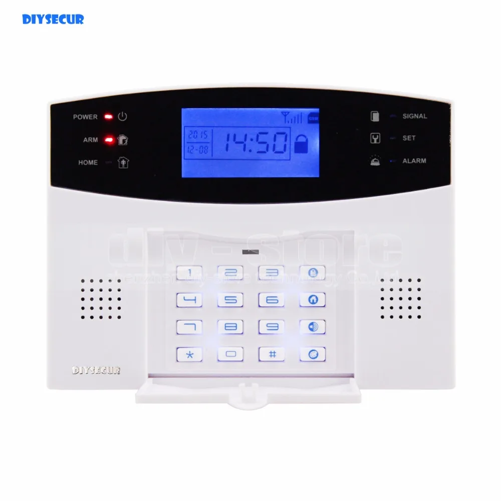 

DIYSECUR 433MHz Wireless Wired GSM/SMS/TEXT/Dial Security Alarm System Auto-Dial Defense Zone For Garage Storage Home Garden