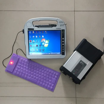 شراء 2020 سوبر MB ستار أداة تشخيص SD ربط C5 مع CF-H2 اللوحي تاوت بوك 4G 2020.12V SSD متعدد اللغات Win7 ل SD C5