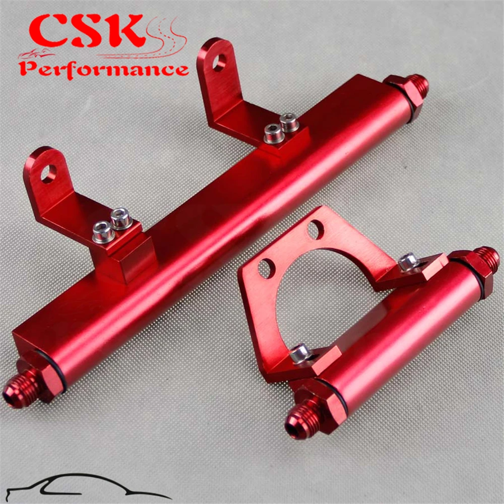 

FUEL RAIL HIGH FLOW INJECTOR FITS FOR MAZDA 04-10 RX8 RX-8 SE3P RENESIS RED / BLACK