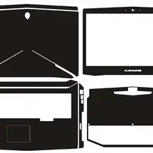 Ноутбука углеродного волокна виниловые наклейки на кожу Крышка для 2013-новинка Alienware 18 R3 M18X R3 AW18R3 18,4 дюйма