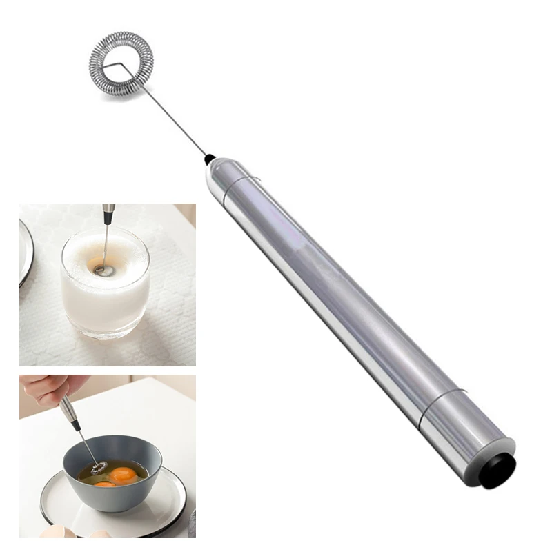 Portable Drink Mixer Milk Frother Wand Small Handheld Electric Stick