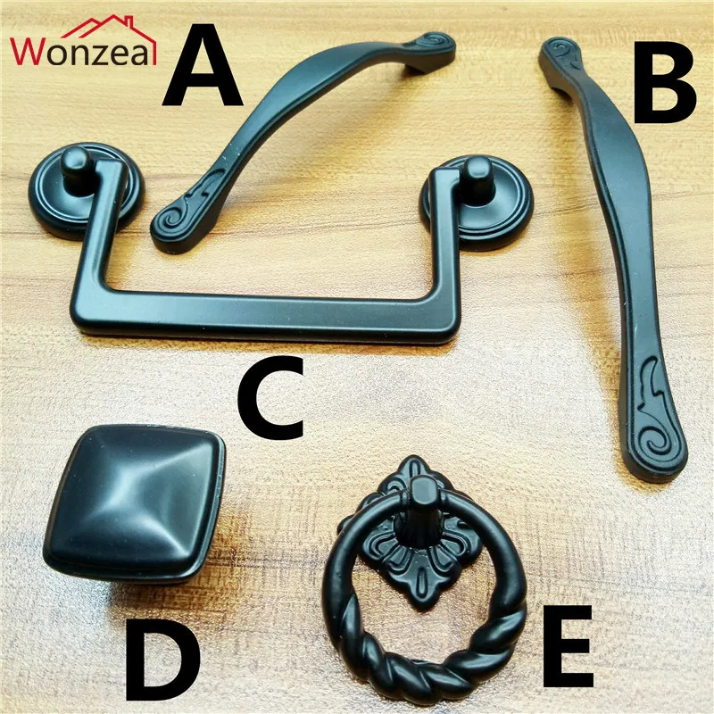 Single hole/Hole CC 96mm/128mm black color Zinc Alloy Kitchen Furniture