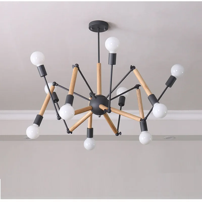 Винтажный современный светодиодный люстра Паук Lustre E27 освещение гостиной для