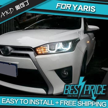 

Car Styling for Vois Headlights 2014 LED Headlight LED DRL Dynamic Signal Hella 5 Bi-Xenon Projector Lens Hid D2H