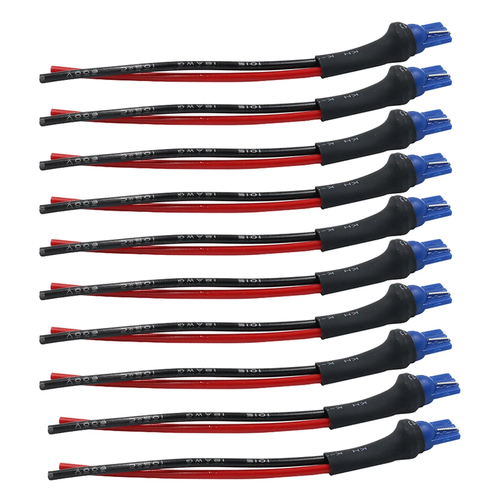 

YSY 10pcs T10 Car Headlight Assembly Male Socket Plug Adapter Extended Wire Connector T10 Socket Holders male r30