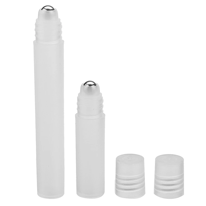 

10PCS 5/10ml Stainles Steel Roller Ball Empty Plastic Refillable Bottles Essential Oils Roll On Bottle Deodorant Container