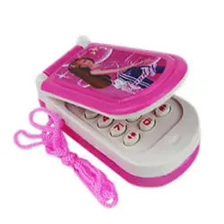 Электронный игрушечный телефон музыкальный мини-Симпатичный детский телефон игрушки раннее образование мобильный телефон с мультяшками
