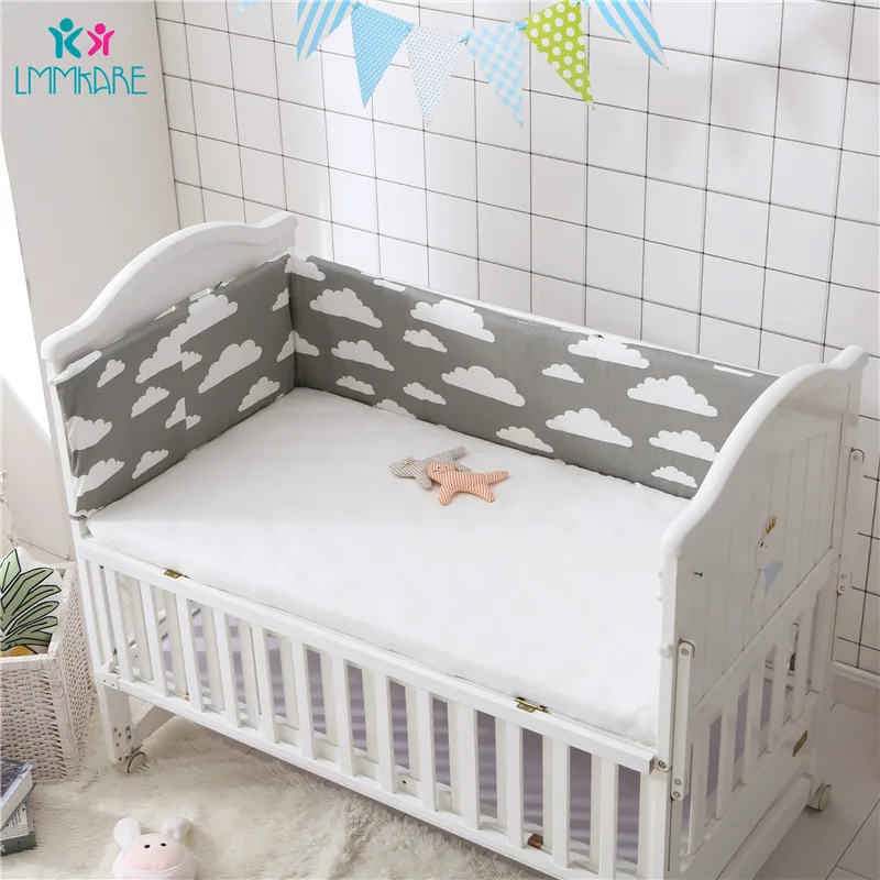 180 x 30 cm cot Bumper for Babies, cot Bumper Pads for The Head Area of 120 x 60 cm cots; ULLENBOOM ® Bumper  Safari Peppermint
