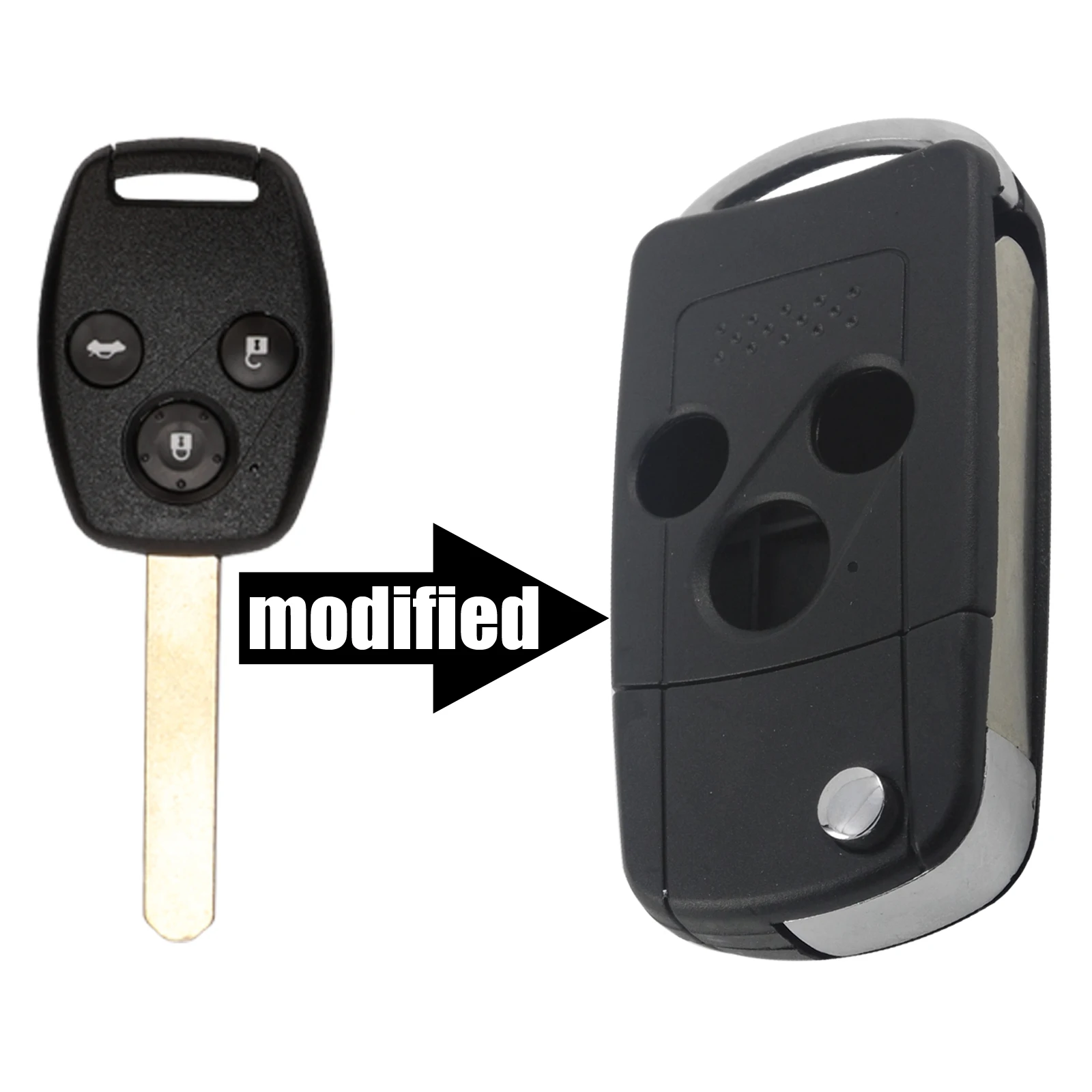Jingyuqin 2/3 3+ 1 кнопки Горячая неразрезанное лезвие складной Автомобильный ключ оболочка флип чехол для дистанционного ключа от машины для Honda Accord Fit флип Автомобильный ключ крышка
