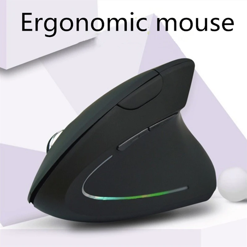 

Wireless Mouse Optical 2.4GHZ Vertical Gaming Mouse 800 1000 1200 1600 DPI Ergonomic Computer Right Hand Mice For PC Laptop