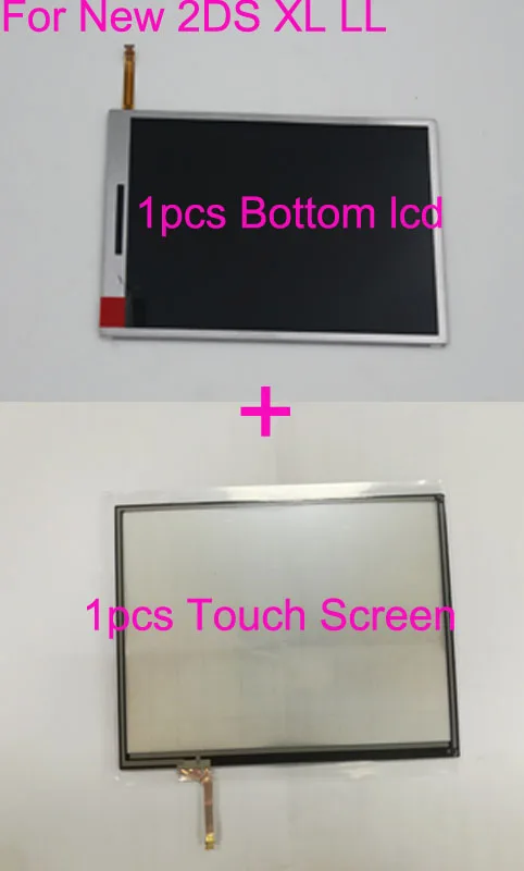 2 шт./лот Нижний ЖК-экран+ сенсорный экран для нового 2DS XL LL New2DSXL игровая консоль