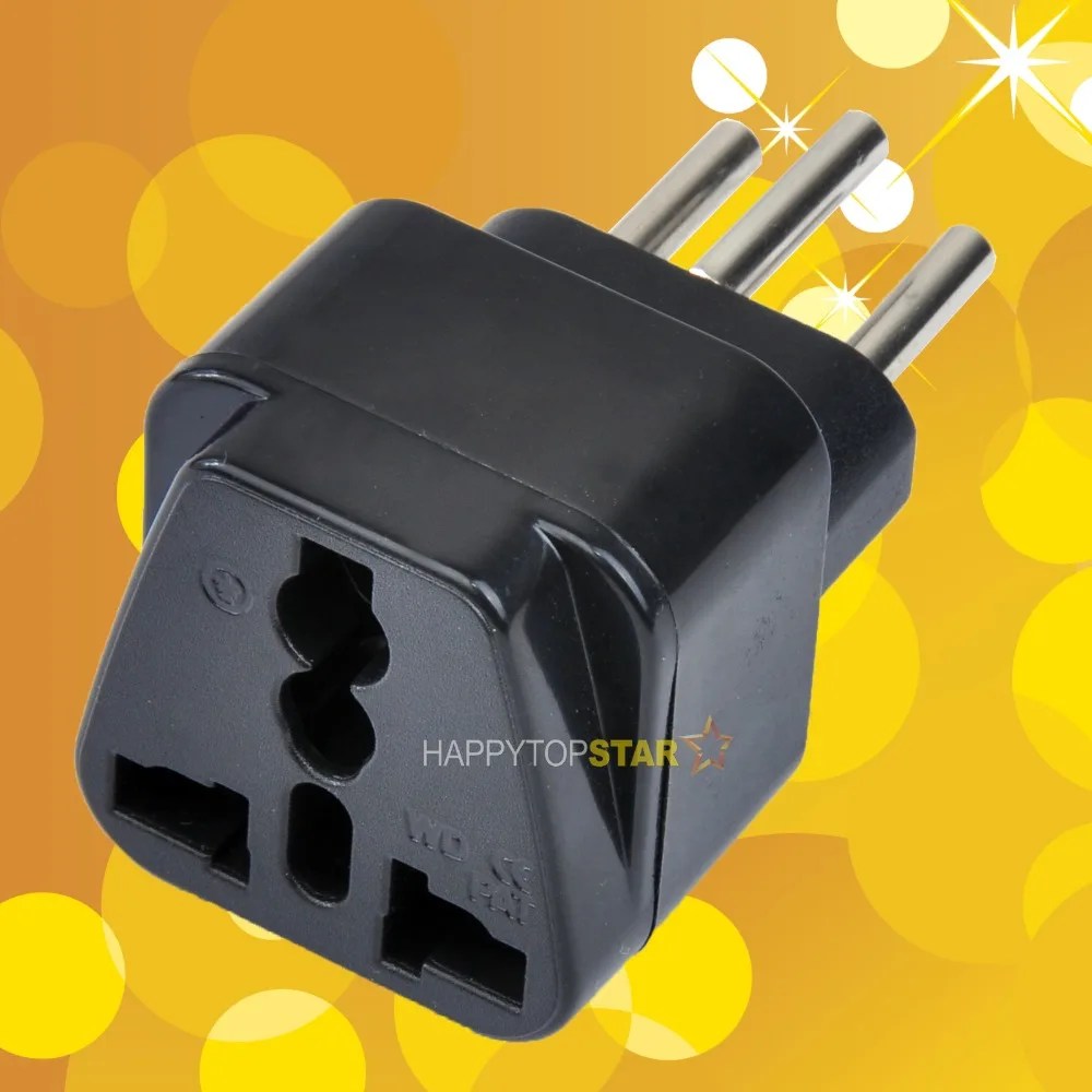 

3 Pin Round Swiss Switzerland Swit to Universal AC Power Plug Adapter Socket Converter Travel Russia Israel Australia US Euro