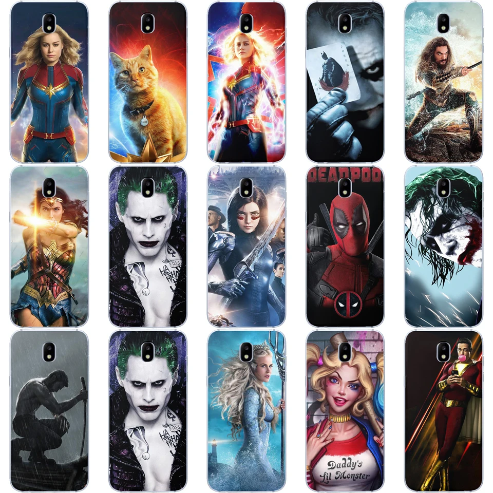 

Case For Samsung Galaxy S8 S6 S7 Edge S9 Plus S10 Lite Note9 8 iron Man Captain America Marvel DC Joker silicone TPU Phone Cases