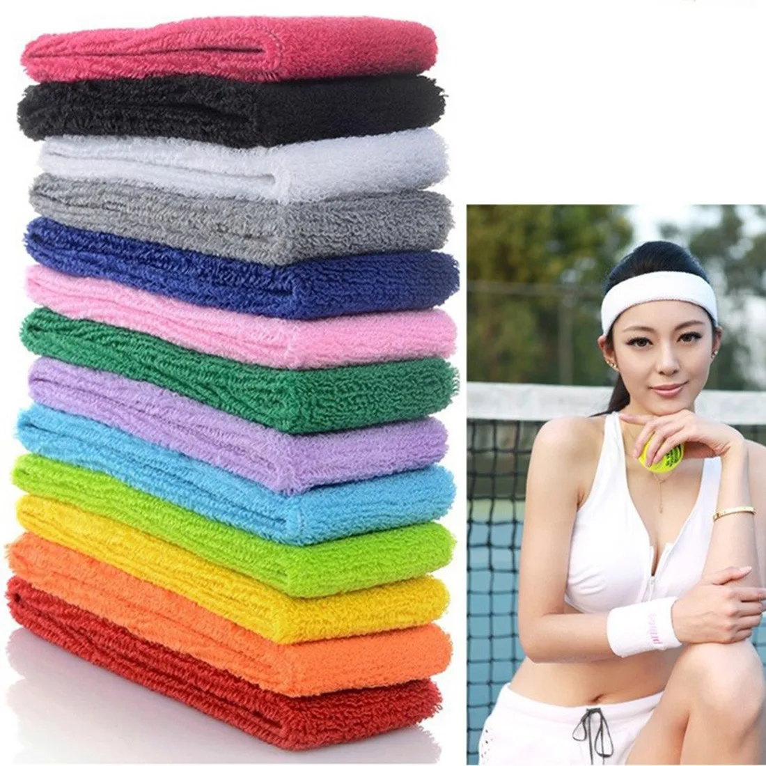 

Hot Sale Sports Yoga Gym Stretch Headband Head Band Hair Band Sweat Sweatband Mens Women gym accessories