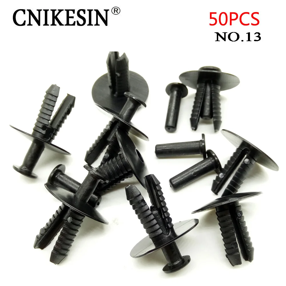 

CNIKESIN 50pcs 7mm Auto Fixed Clamp for Benz Audi BMW 357 Series Bumper Decorative Clip Car Board Fender Plastic Rivet Fastener