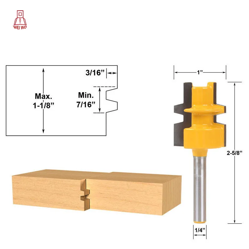 1/4" shank woodworking cutter Helical toothTenon seal bars trimmer drill tool router bit | Инструменты