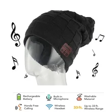 CHENFEC Warm Bluetooth Hat Knitted Winter Beanie mp3 Music Bluetooth cap Speaker Sport Women/Men Bluetooth Headset with screen