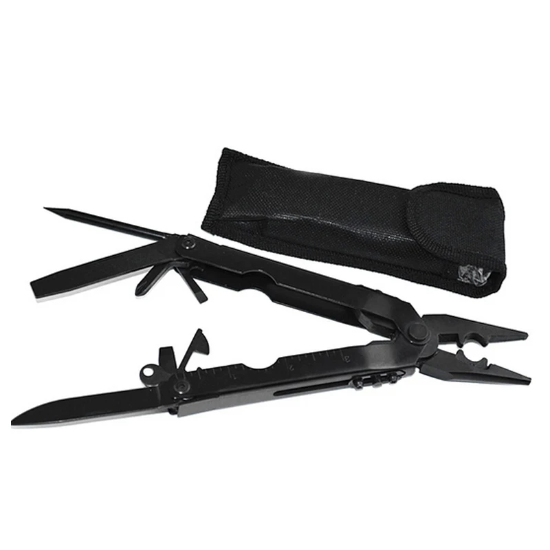 8 IN1 Multi Camping Tool Folding Pliers Knife Outdoor Survival Hand Tools Black Stainless Steel Herramientas Cycling Pliers useful 8 in 1 outdoor camping stainless steel multifunctional mini pliers