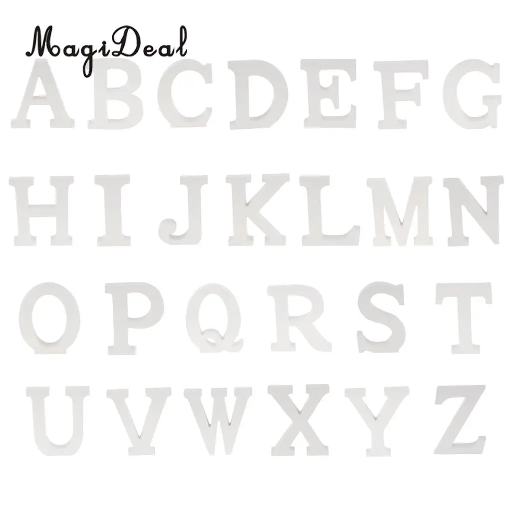DIY Wooden Alphabet Letters Sign Plaque Wall Art Hanging Decor Decal Wedding Baby Shower Party DIY Decoration